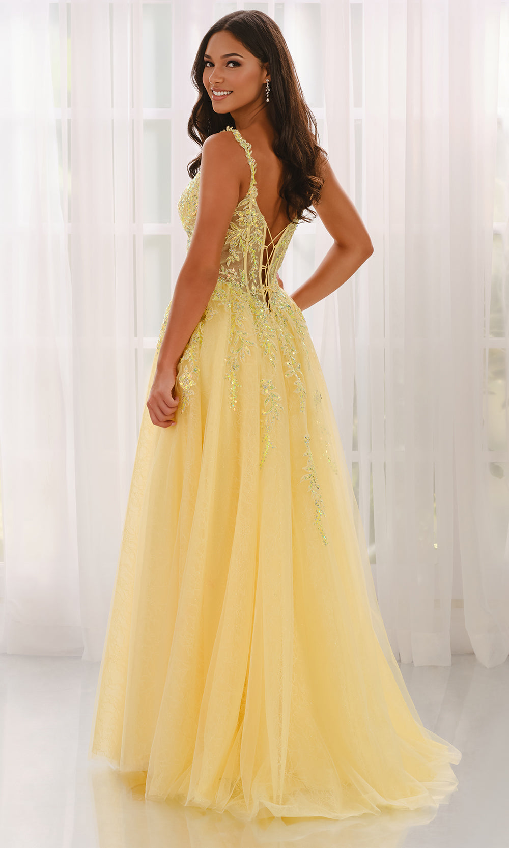 Colette CL6018 - Sleeveless A-Line Gown with Beaded Embroidery Prom Dresses