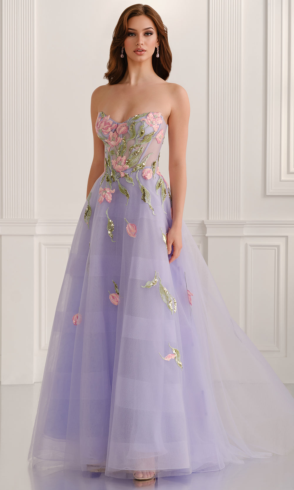 Colette CL6103 - Sweetheart Embellished Organza Gown Ball Gowns