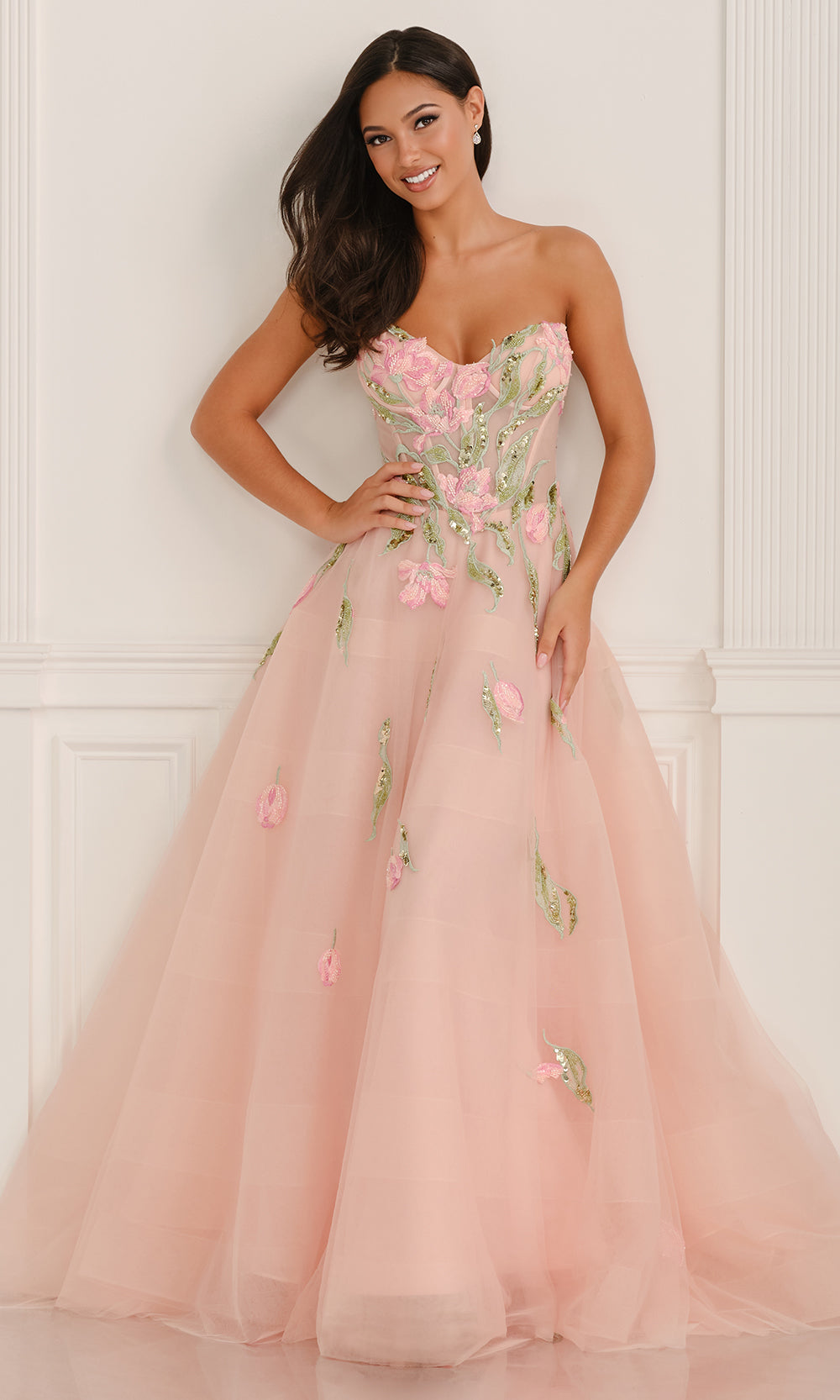 Colette CL6103 - Sweetheart Embellished Organza Gown Ball Gowns
