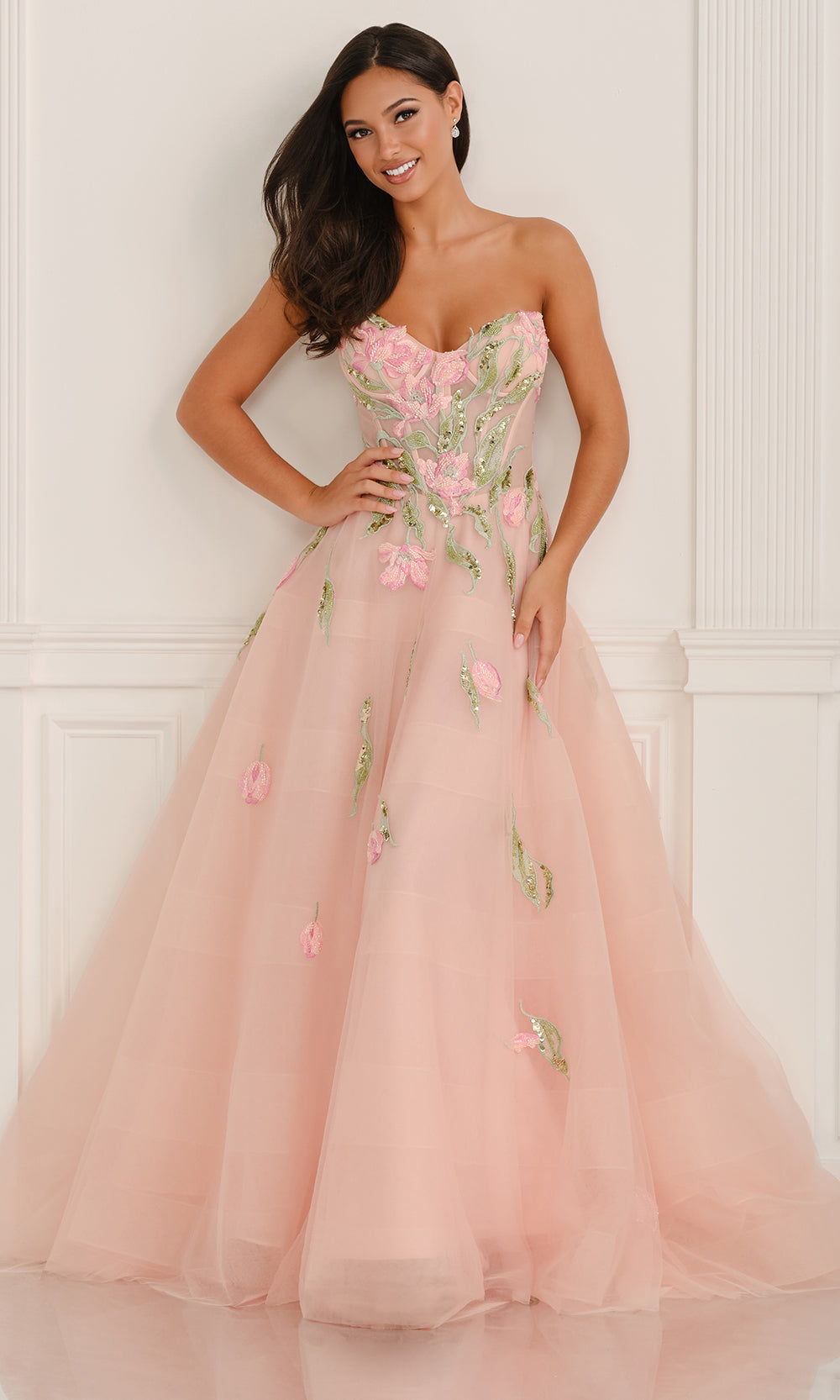 Colette CL6103 - Sweetheart Embellished Organza Gown Ball Gowns