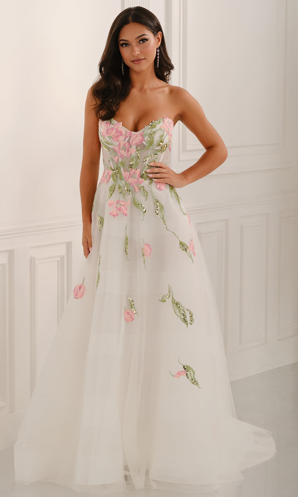 Colette CL6103 - Sweetheart Embellished Organza Gown Ball Gowns