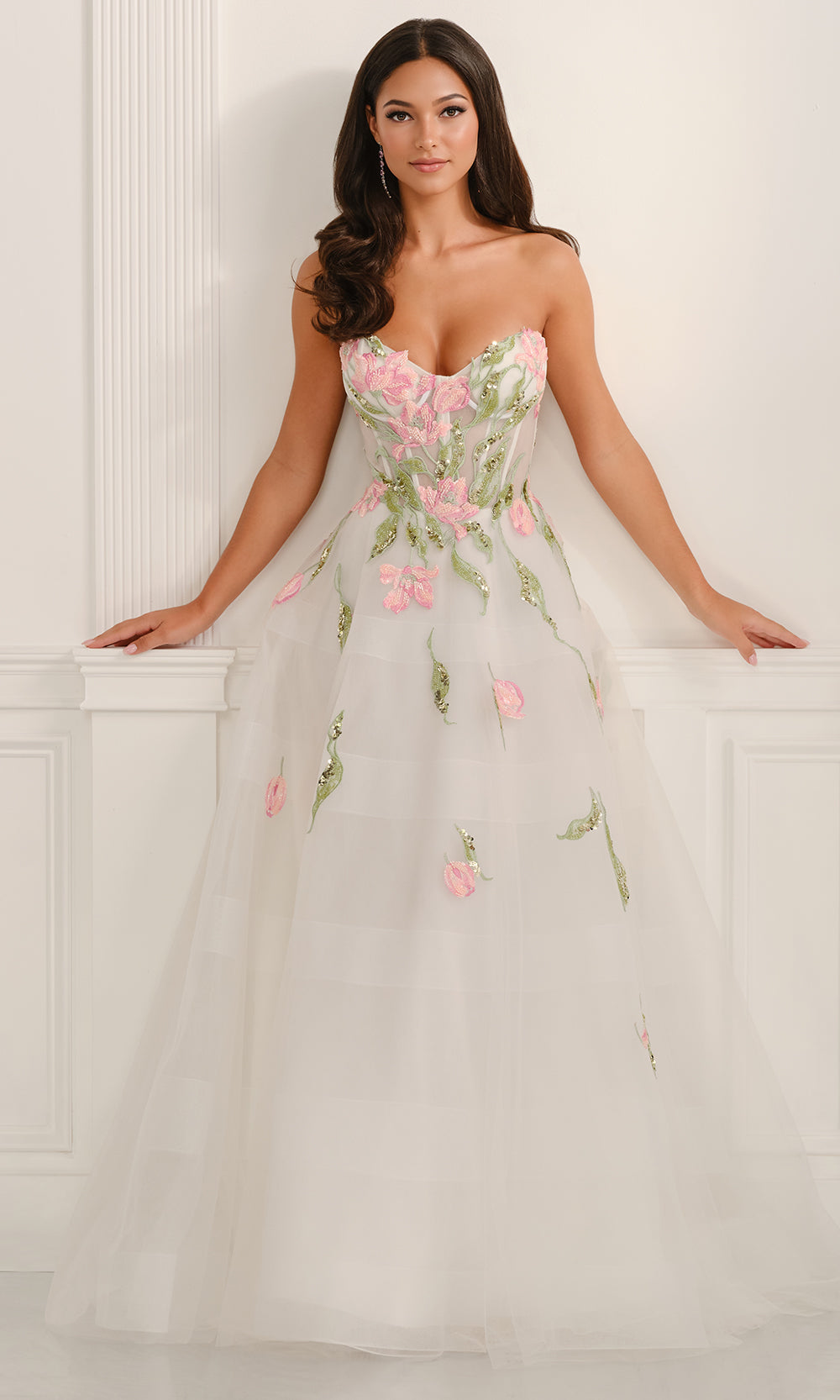 Colette CL6103 - Sweetheart Embellished Organza Gown Ball Gowns