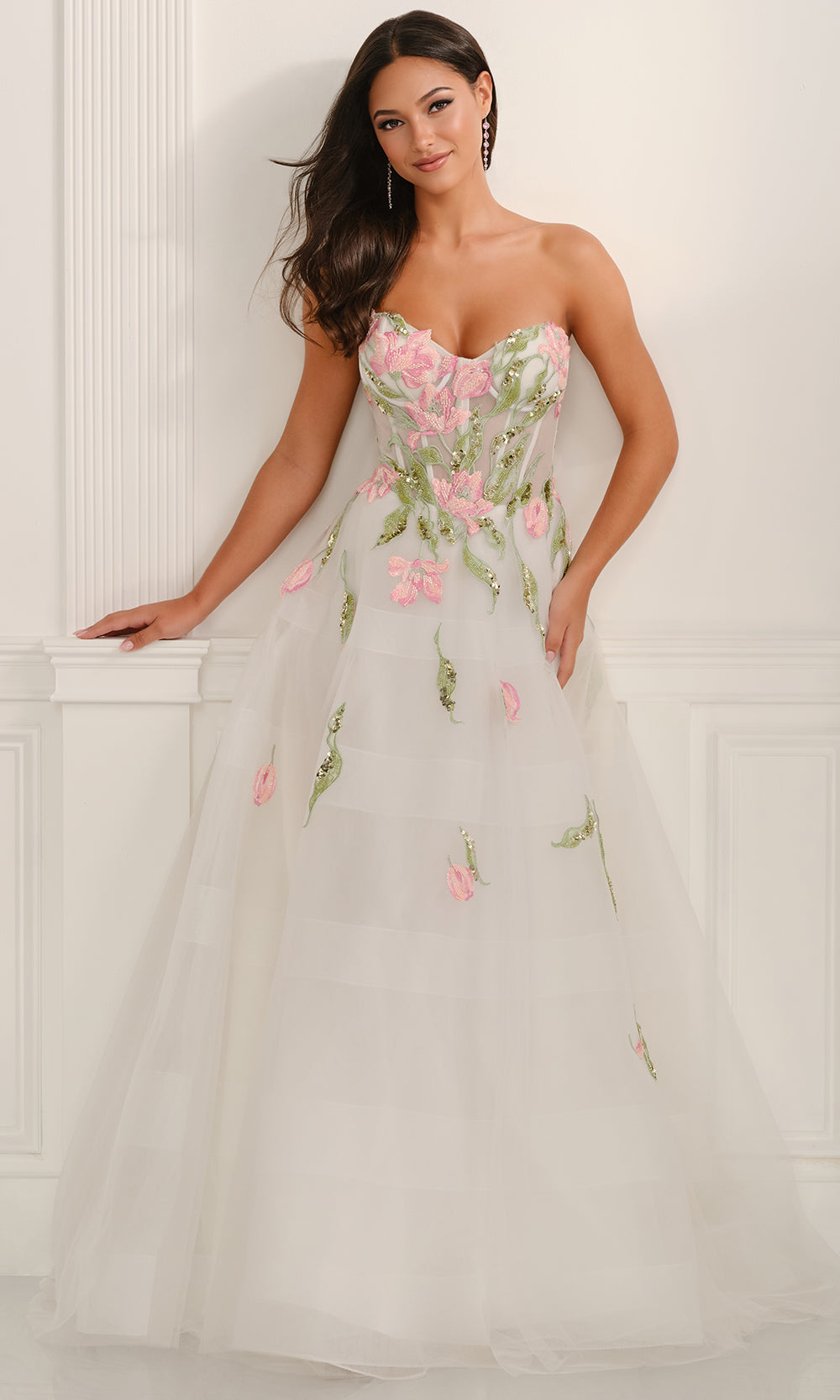 Colette CL6103 - Sweetheart Embellished Organza Gown Ball Gowns