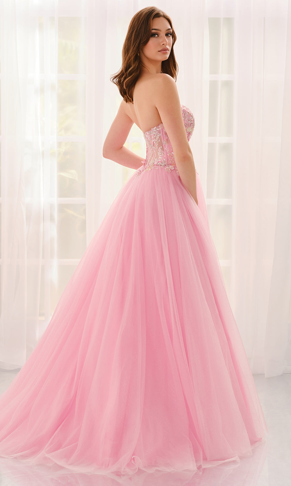 Colette CL6107 - Beaded Corset Straight Across Gown Ball Gowns
