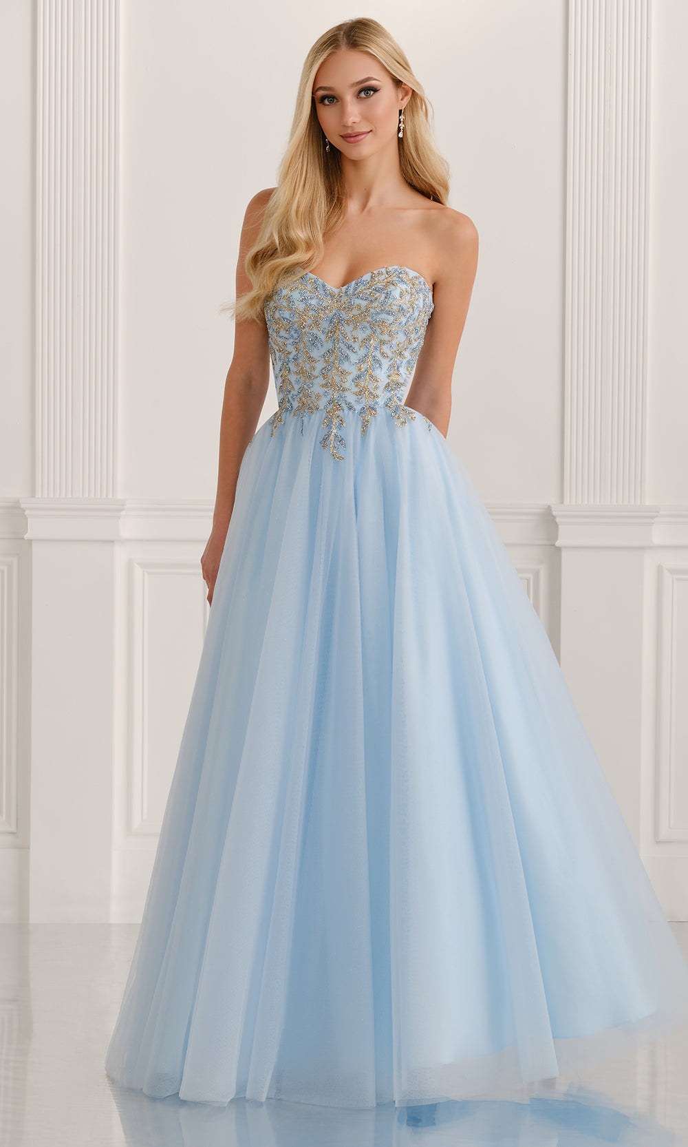 Colette CL6111 - Strapless Layered Tulle Prom Gown Prom Dresses