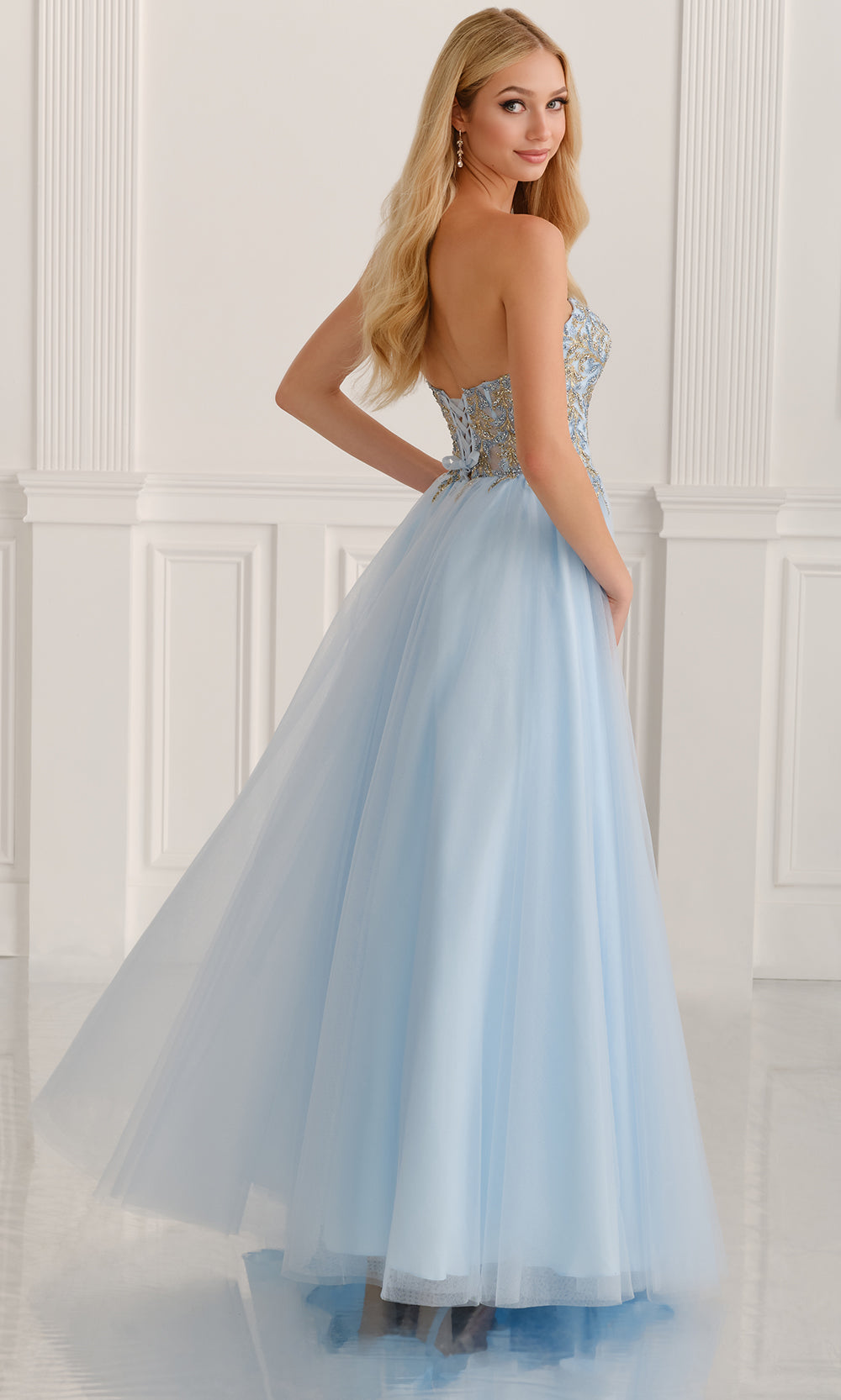Colette CL6111 - Strapless Layered Tulle Prom Gown Prom Dresses