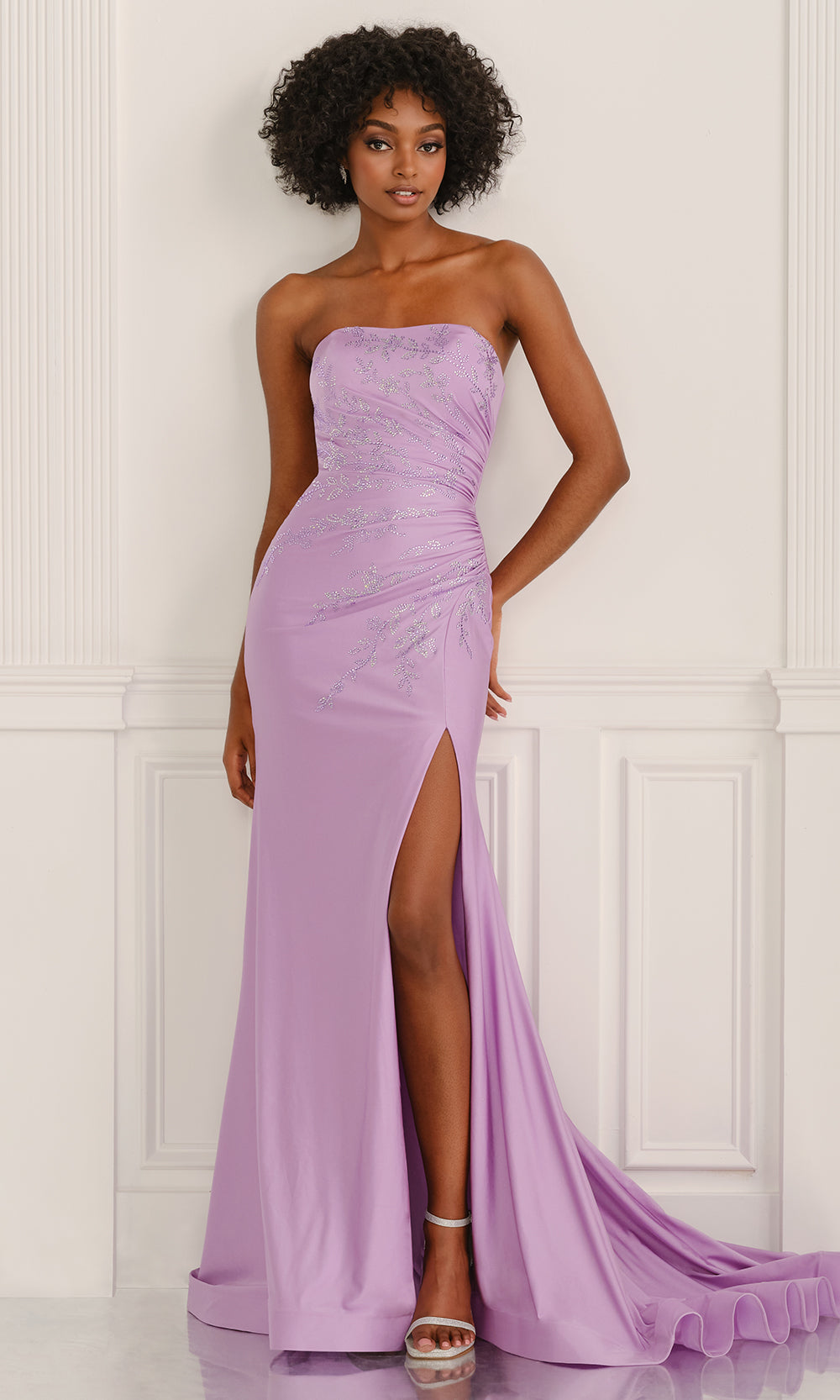 Colette CL6117 - Strapless Ruched Stretch Knit Gown Prom Dresses