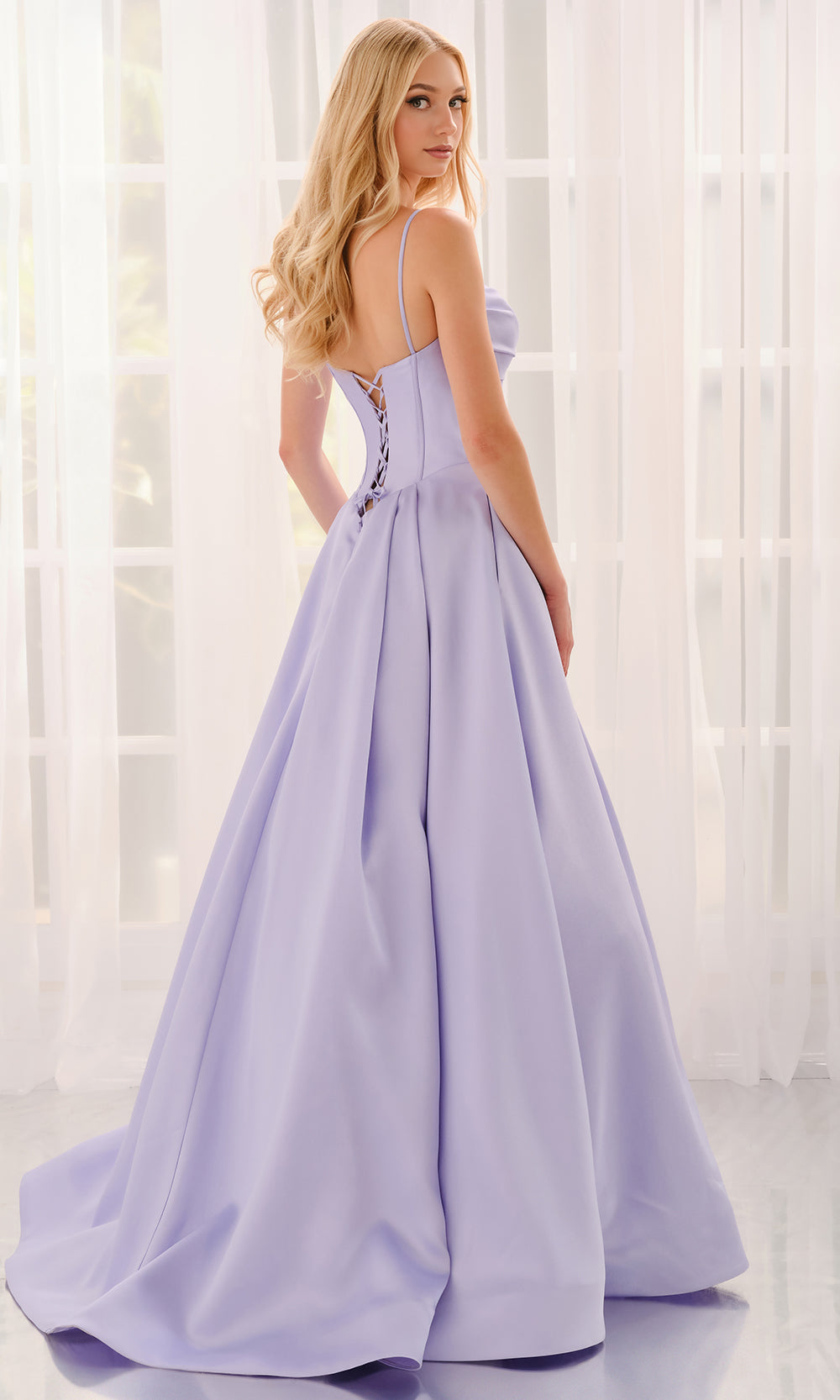 Colette CL6157 - Classic Mikado Sleeveless Pleated Gown Ball Gowns