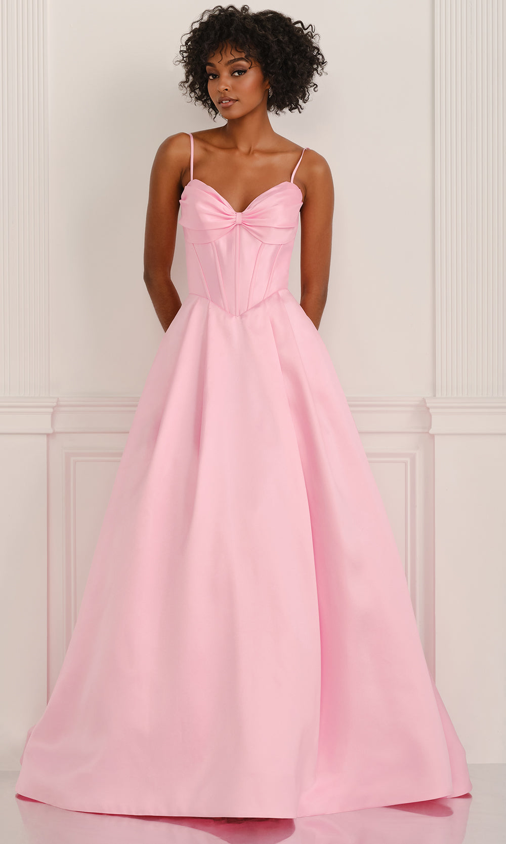 Colette CL6157 - Classic Mikado Sleeveless Pleated Gown Ball Gowns