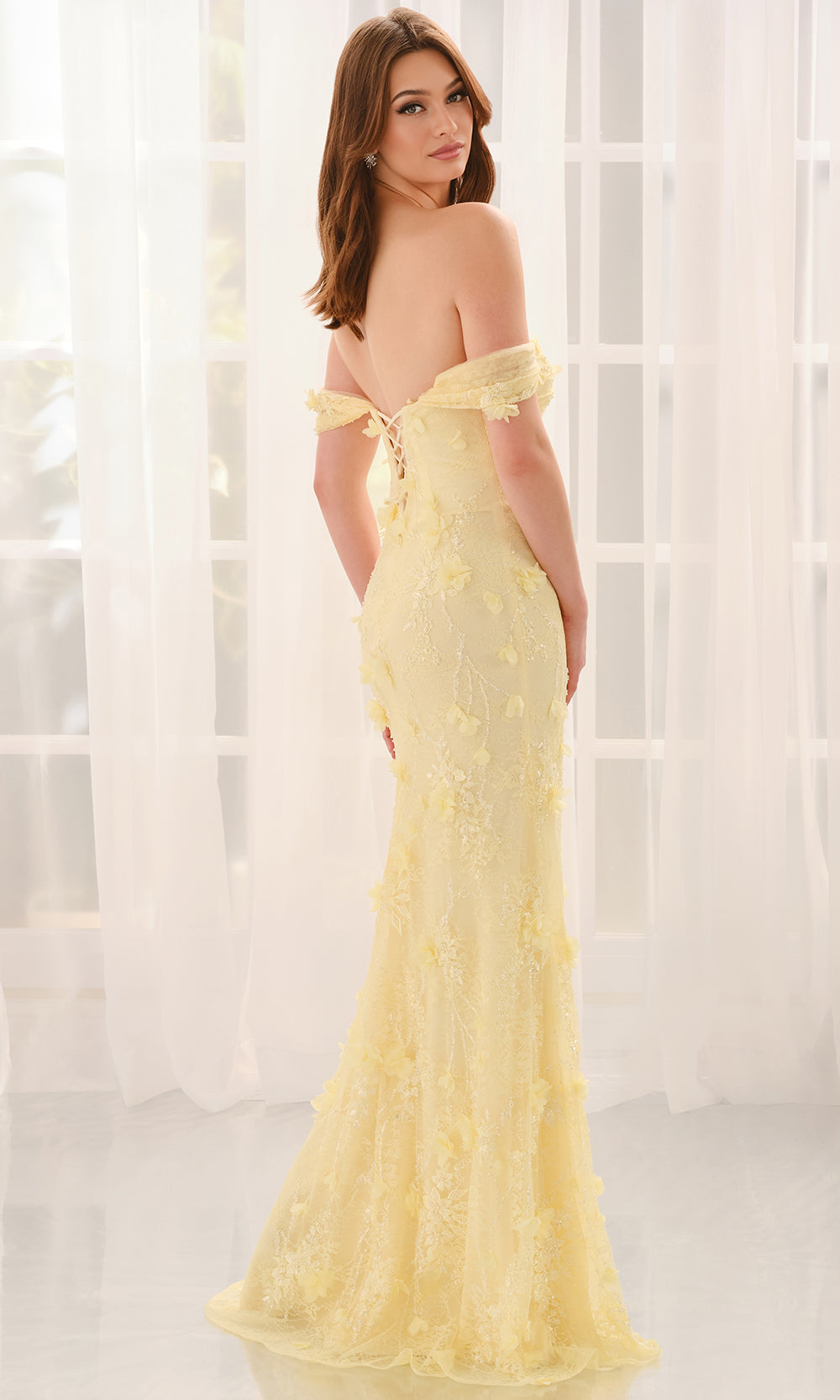 Colette CL6183 - Floral Detailing Sweetheart Fitted Gown Prom Dresses