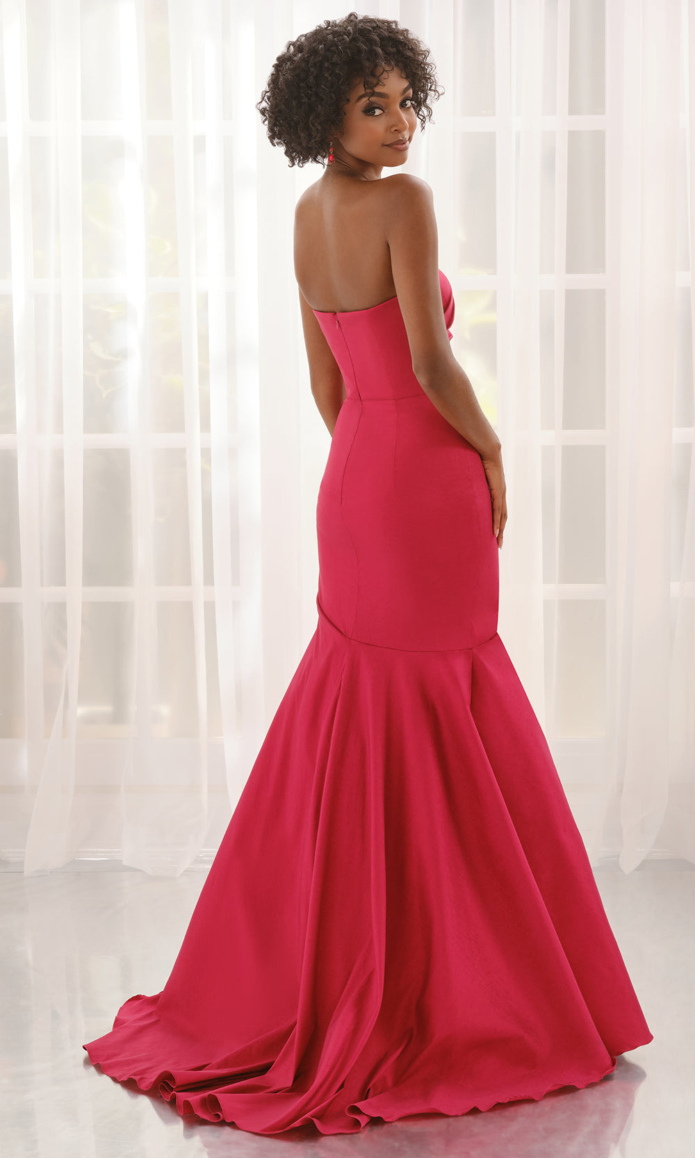 Colette CL6219 - Straight Neckline Taffeta Prom Gown Prom Dresses