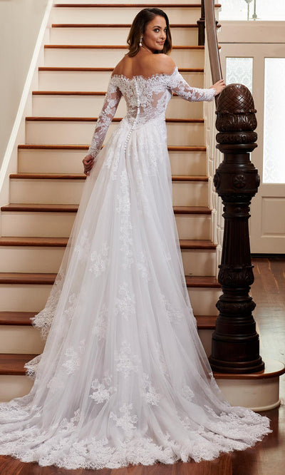 Rachel Allan MB4009 - Off Shoulder Floral Lace Wedding Gown Wedding Dresses