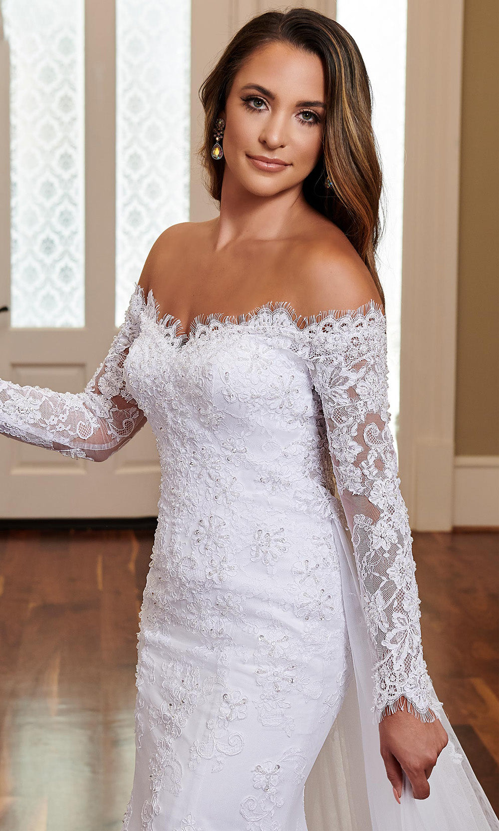 Rachel Allan MB4009 - Off Shoulder Floral Lace Wedding Gown Wedding Dresses