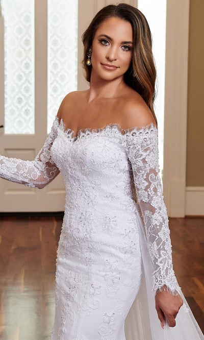 Rachel Allan MB4009 - Off Shoulder Floral Lace Wedding Gown Wedding Dresses