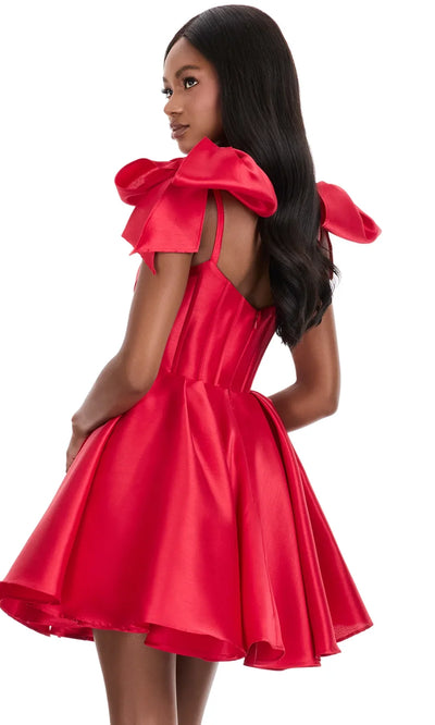 Ashley Lauren 4855 - Pleated A-line Sweetheart Mini Dress Homecoming Dresses