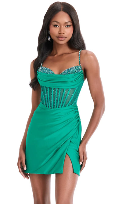 Ashley Lauren 4864 - Draped Sweetheart Jersey Dress Cocktail Dresses