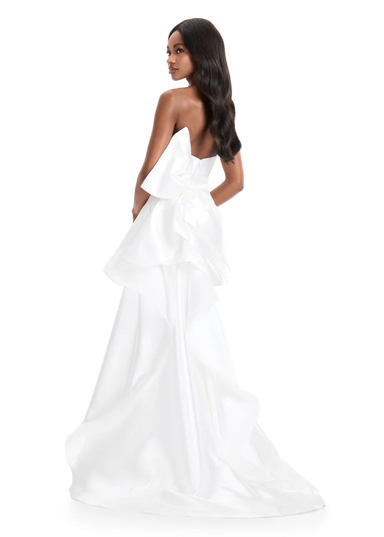 Ashley Lauren 11866 - Straight Neckline Mikado Prom Gown