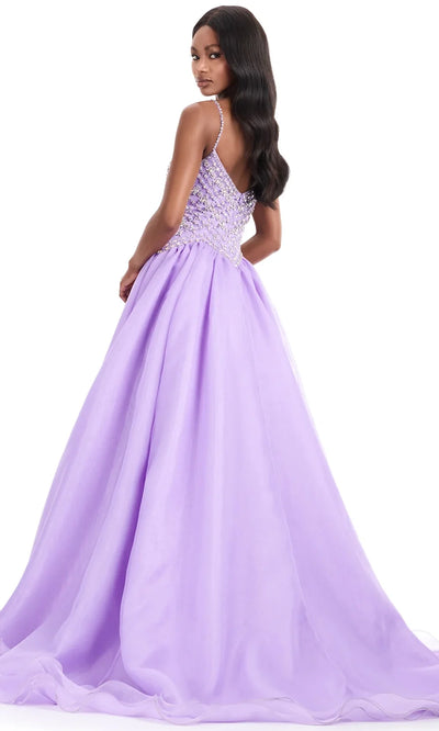 Ashley Lauren 12047 - Organza Skirt Embellished Sleeveless Gown Ball Gowns