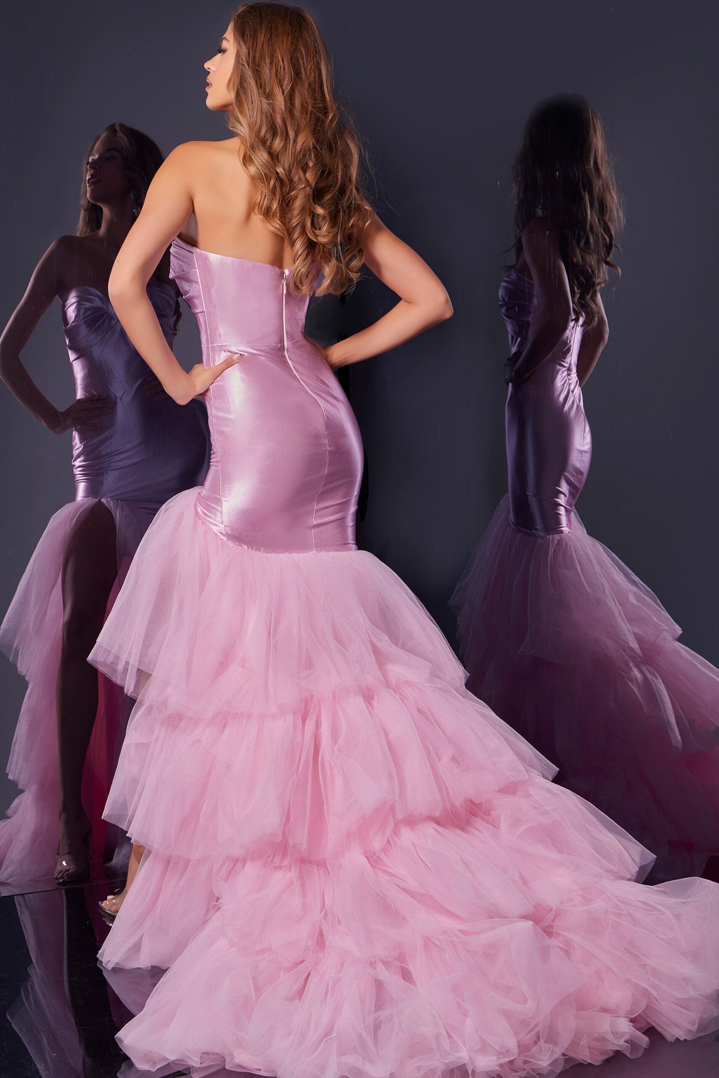 Jovani D5315 - Sweetheart Ruffled Tulle Prom Gown Prom Dresses in In Pink