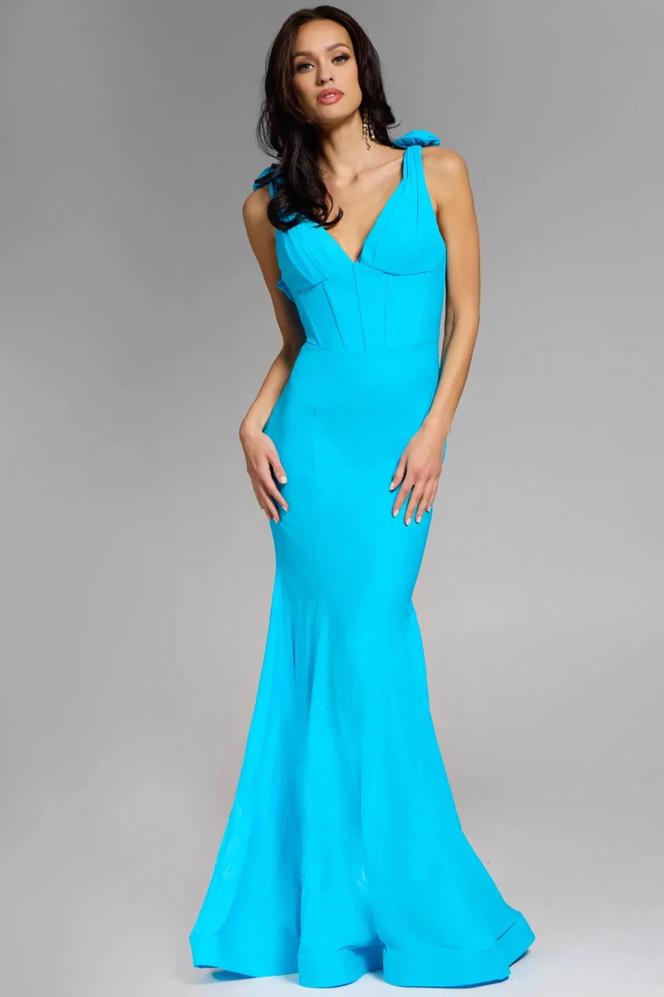 Jovani D5810 - Sleeveless Mermaid Prom Gown