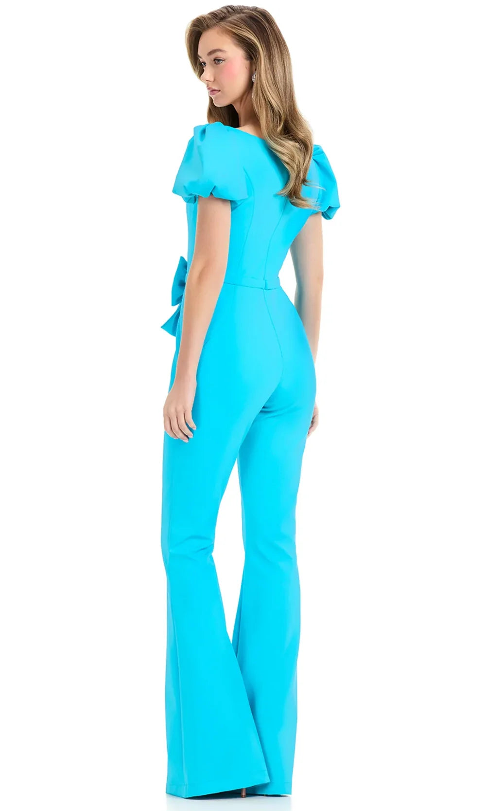Ashley Lauren 12089 - Square Neckline Scuba Jumpsuit Formal Pantsuits