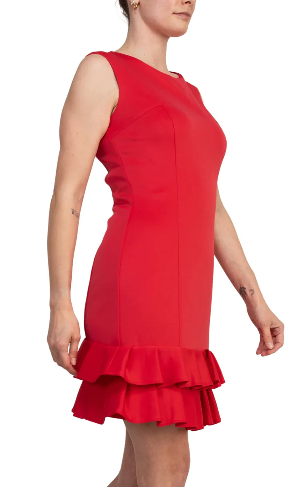 Donna Ricco DR51120 - V-Back Sheath Dress with Ruffle Hem Homecoming Dresses