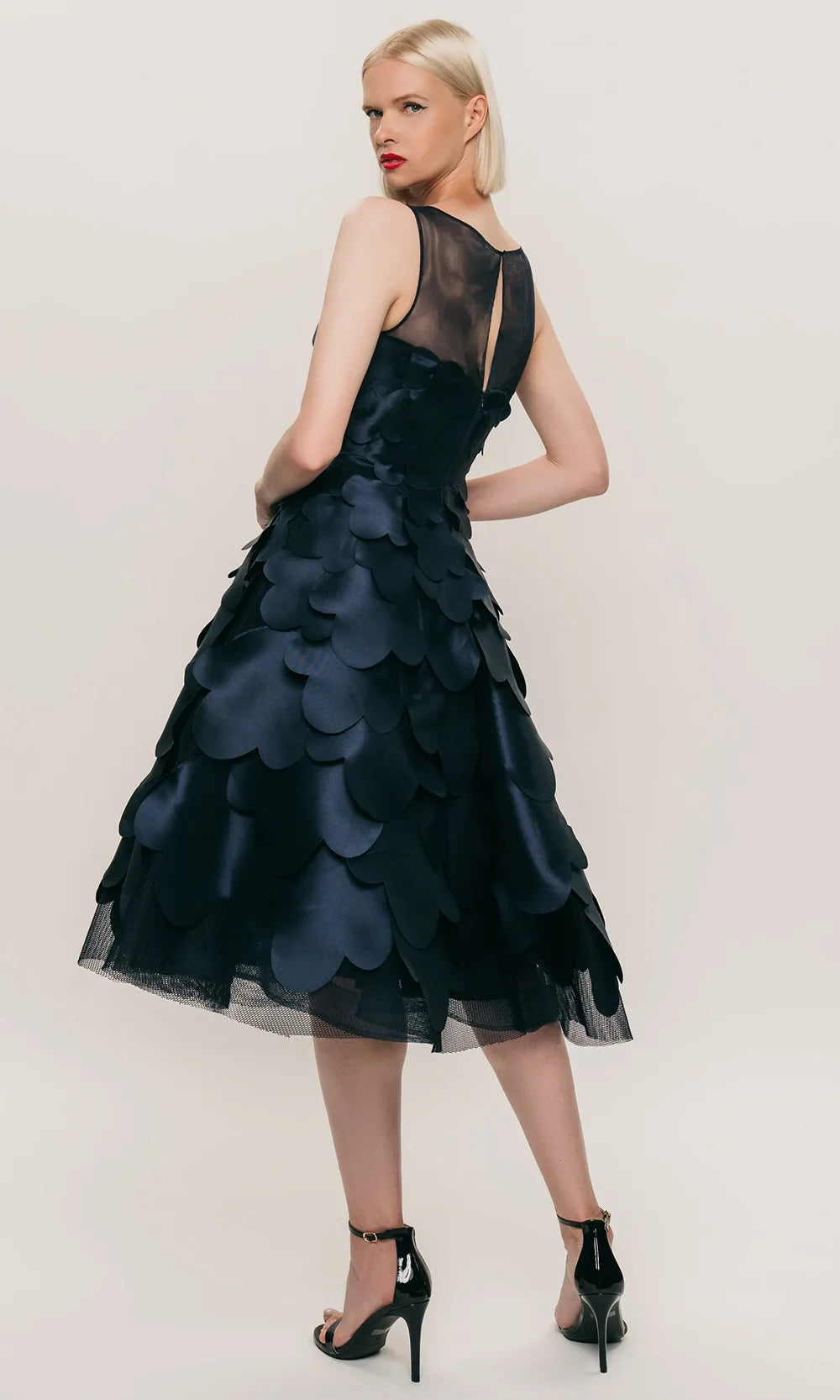 Hynes Park M697 - Petal Embroidered Cocktail Dress