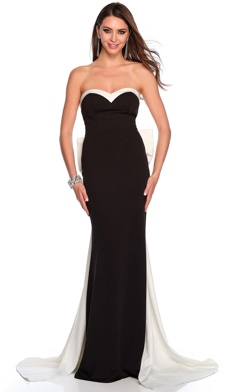 Dave & Johnny 11410 - Strapless Draped Evening Dress 