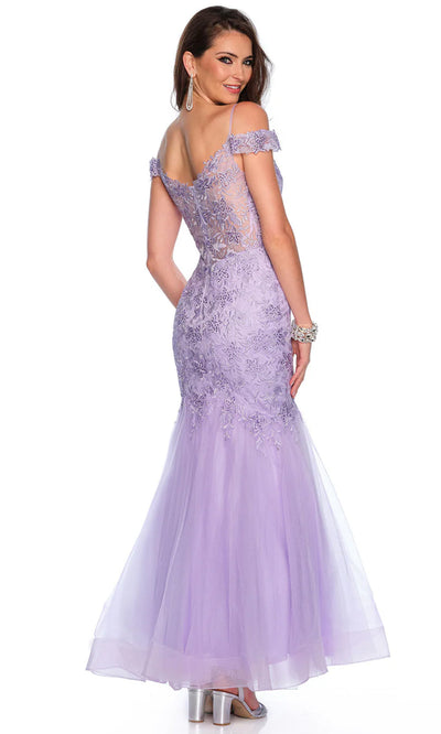 Dave & Johnny 11505 - Embroidered Mermaid Evening Dress 