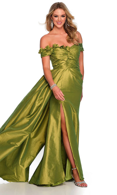 Dave & Johnny 11581 - Ruched A-Line Overskirt Evening Dress 