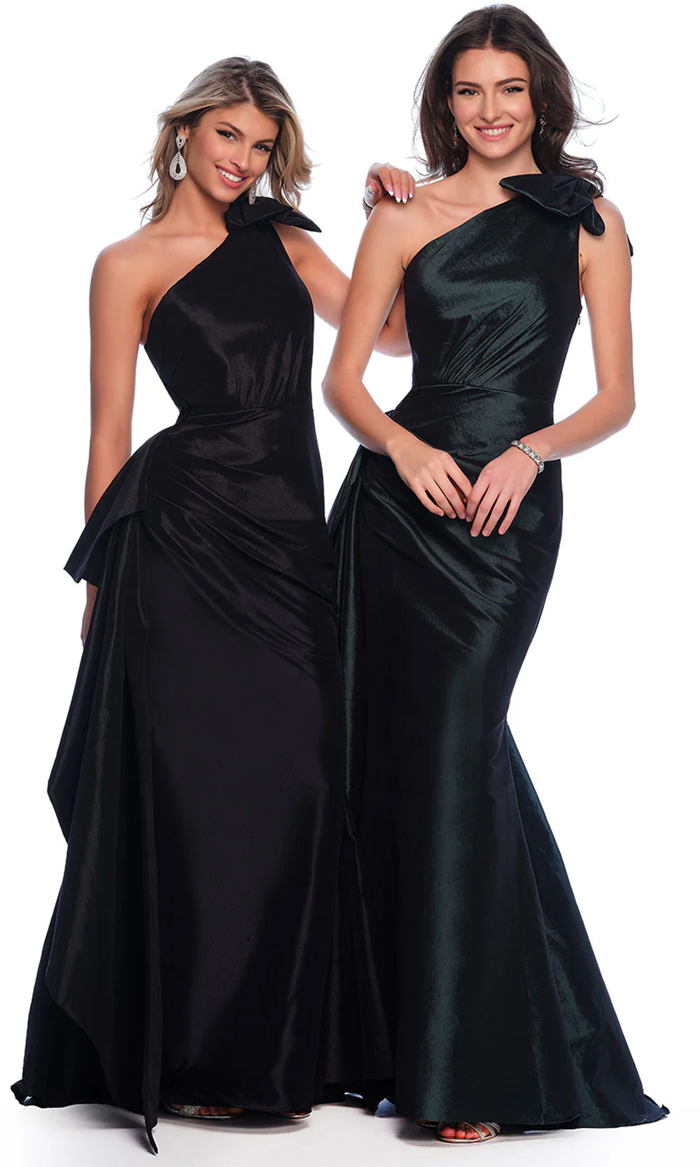 Dave & Johnny 11598 - One Shoulder Bow Gown 