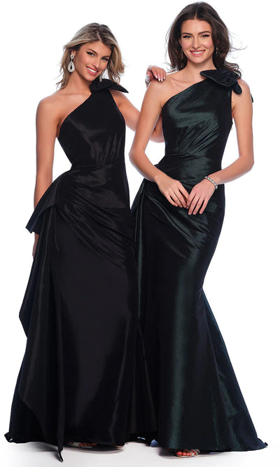 Dave & Johnny 11598 - One Shoulder Bow Gown 