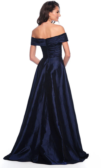 Dave & Johnny 11747 - Off Shoulder Overskirt Evening Dress 