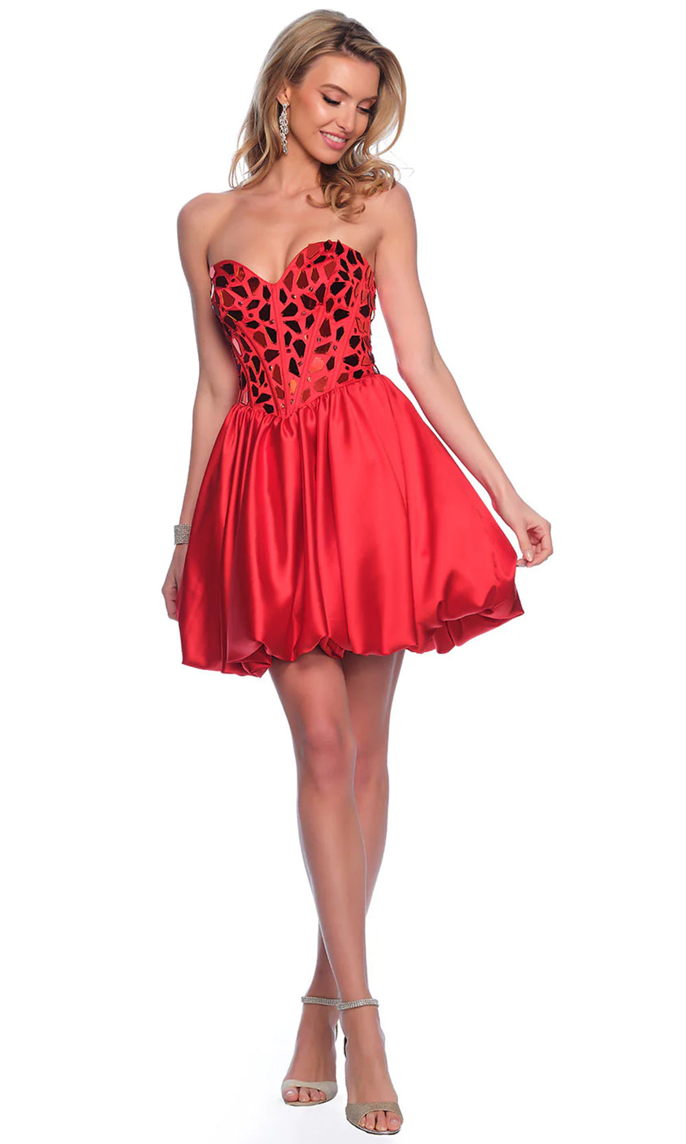 Dave & Johnny 11817 - Sweetheart Neck Corset Cocktail Dress 