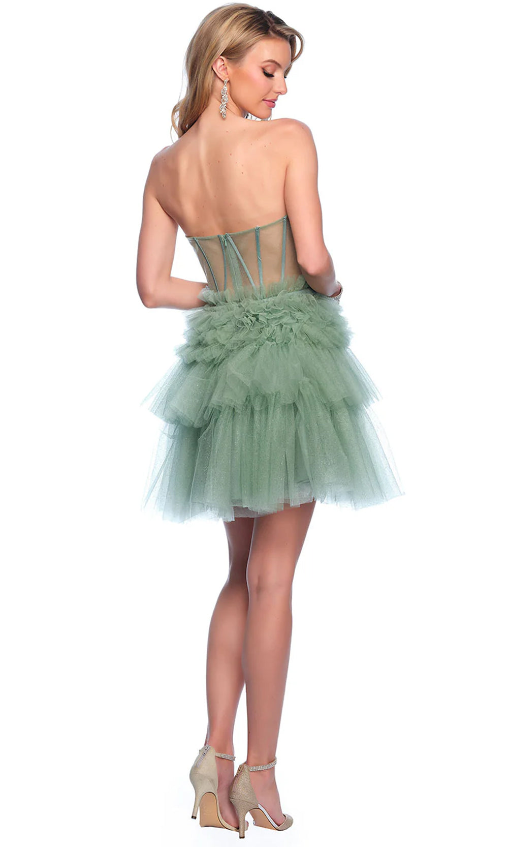 Dave & Johnny 11826 - Strapless A-Line Cocktail Dress 