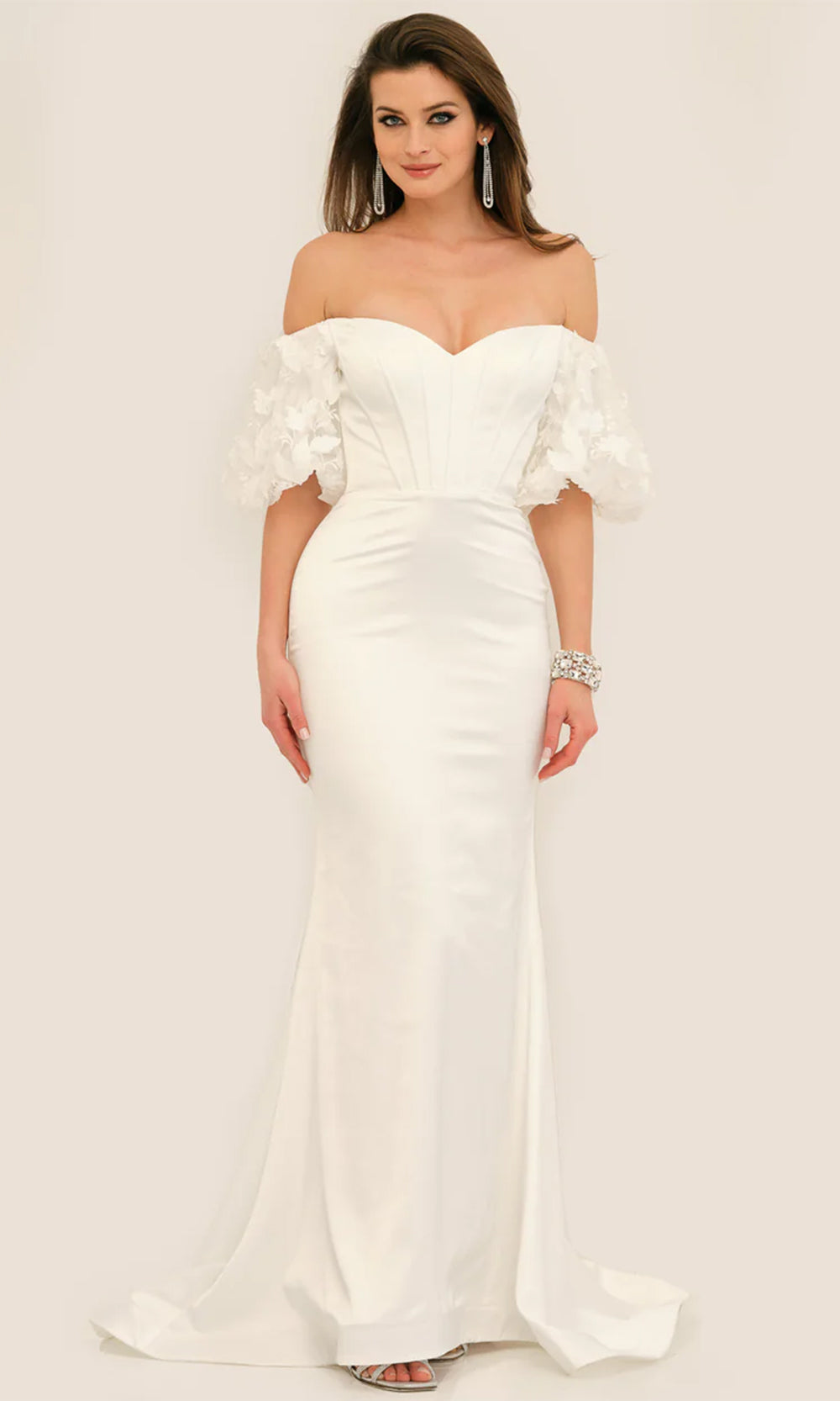 Dave & Johnny Bridal 11344 - Off Shoulder Corset Bridal Gown 