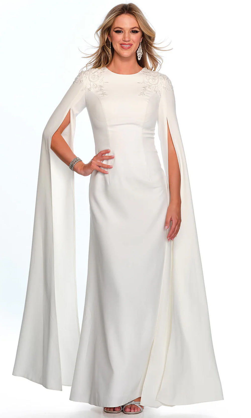 Dave & Johnny Bridal 11522 - Embroidered Shoulder Bridal Gown 