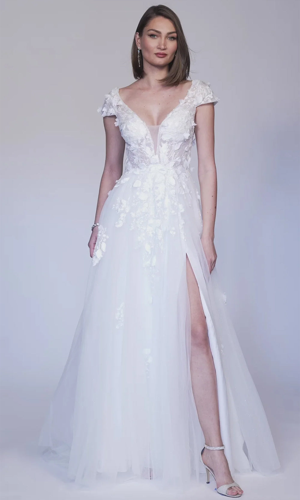 Dave & Johnny Bridal 12013 - Embroidered Bridal Gown 