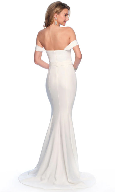 Dave & Johnny Bridal 12087 - Draped Off Shoulder Bridal Gown 