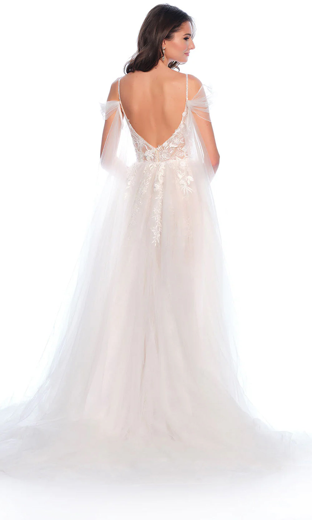 Dave & Johnny Bridal 12112 - Plunging Corset Bridal Gown 