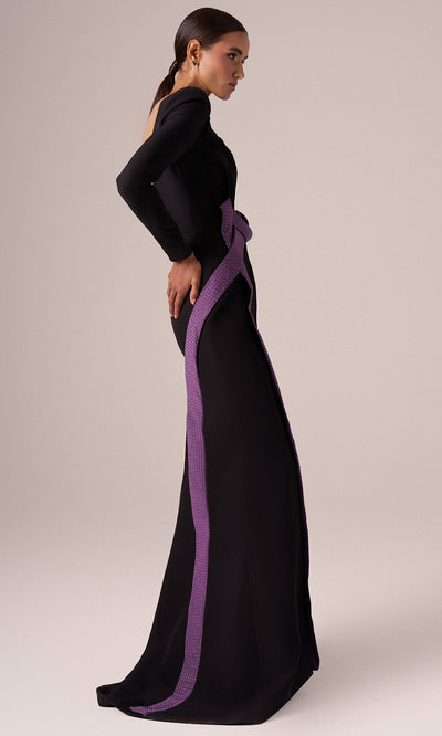 MNM Couture E0067 - One Shoulder High Slit Gown Evening Dresses