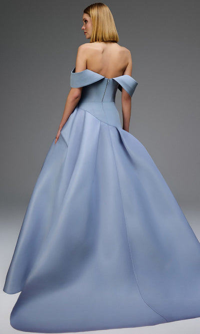 MNM Couture E0103 - Dramatic Draped Skirt Semi-Sweetheart Gown Ball Gowns