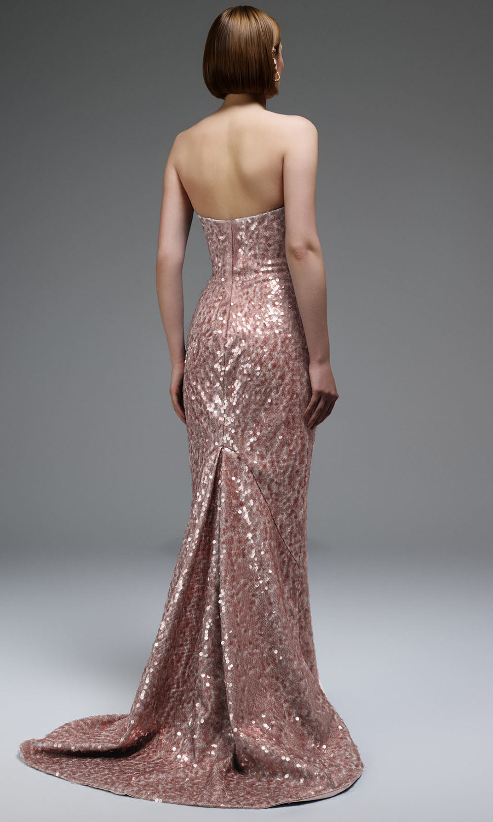 MNM COUTURE E0105 - Ruffle Accent Strapless Fitted Gown Mother of the Bride Dresses