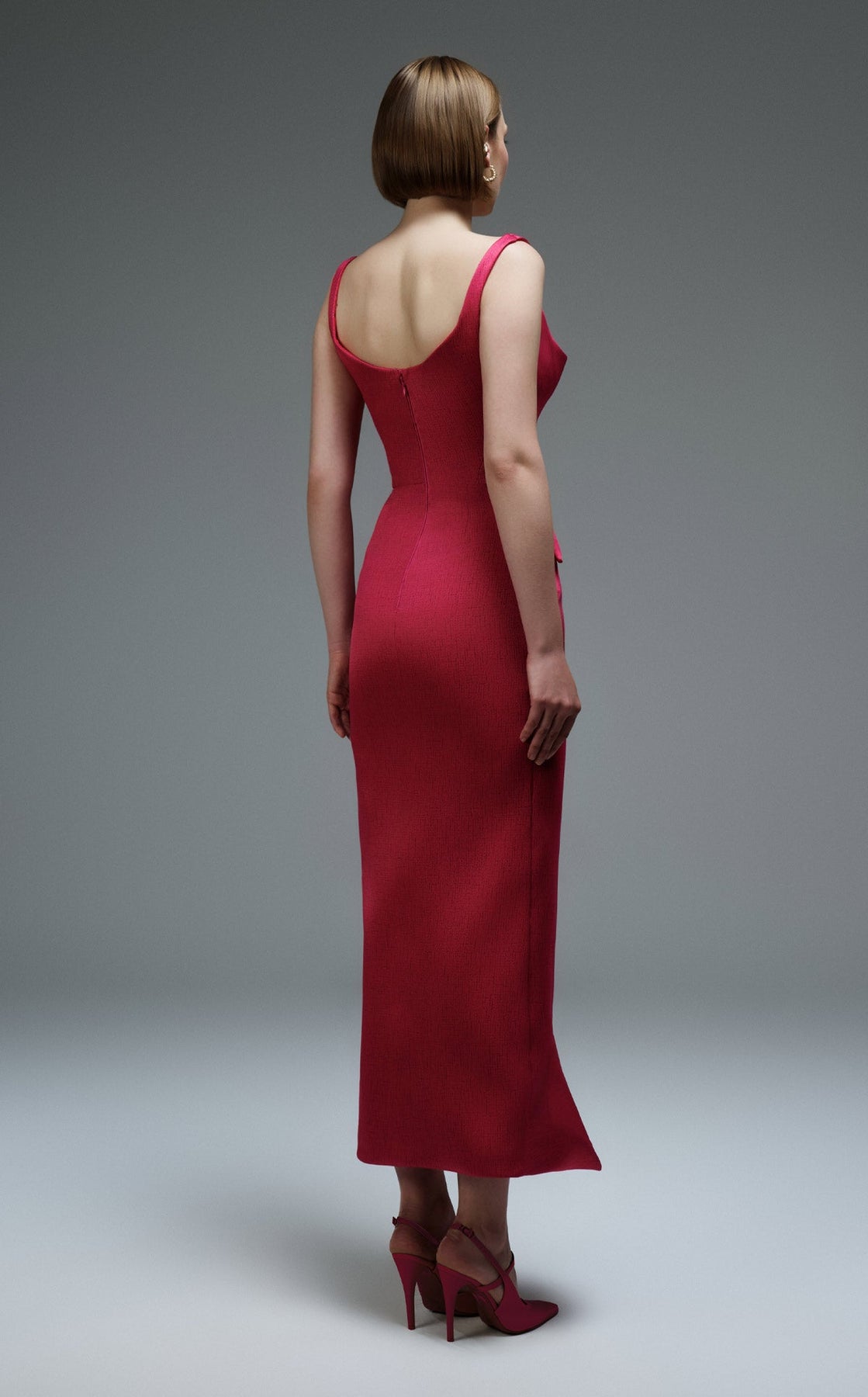MNM COUTURE E0109 - Modified Sweetheart Column Slit Evening Dress