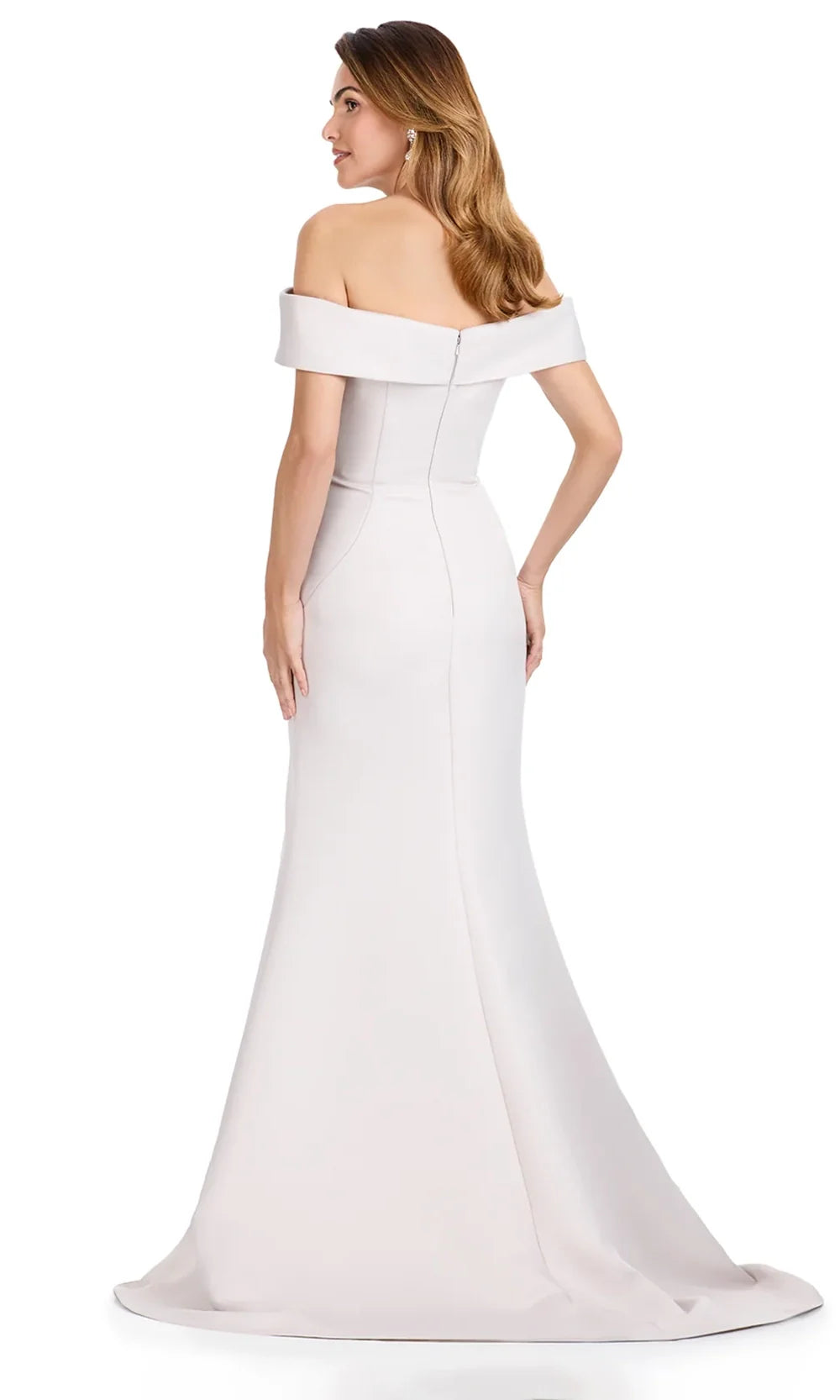 Ashley Lauren E12094 - Floral Embroidered Mermaid Sweetheart Dress in Marble