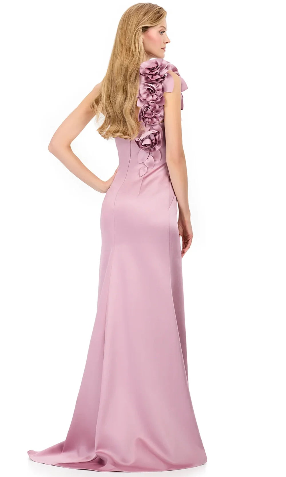 Ashley Lauren E12158 - Floral Detail One Shoulder Long Dress Mother of the Bride Dresses