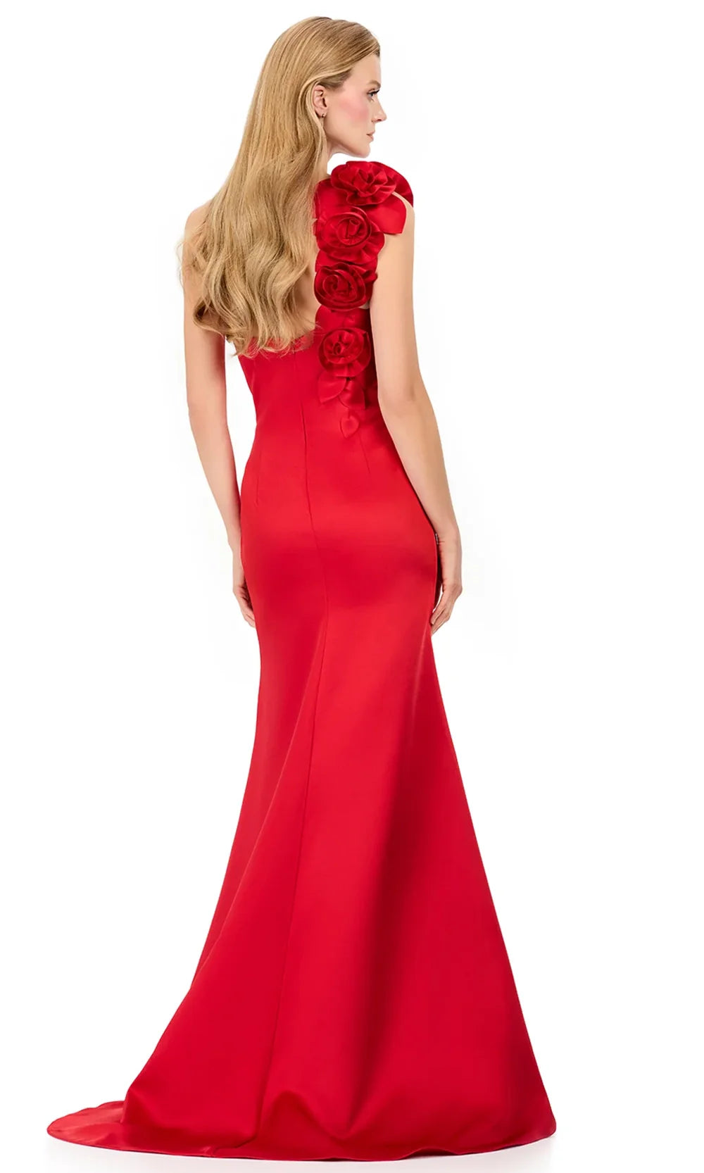 Ashley Lauren E12158 - Floral Detail One Shoulder Long Dress Mother of the Bride Dresses