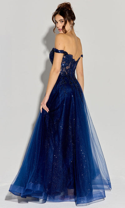 Eureka Fashion EK128 - Sheer Embroidered A-line Gown Prom Dresses