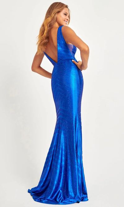 Faviana ES10889 - Wide Strap Beaded Geometric Gown Prom Dresses