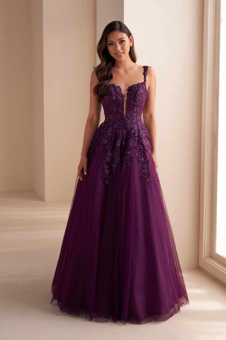 Ellie Wilde EW120014 - Lace Applique Prom Dress
